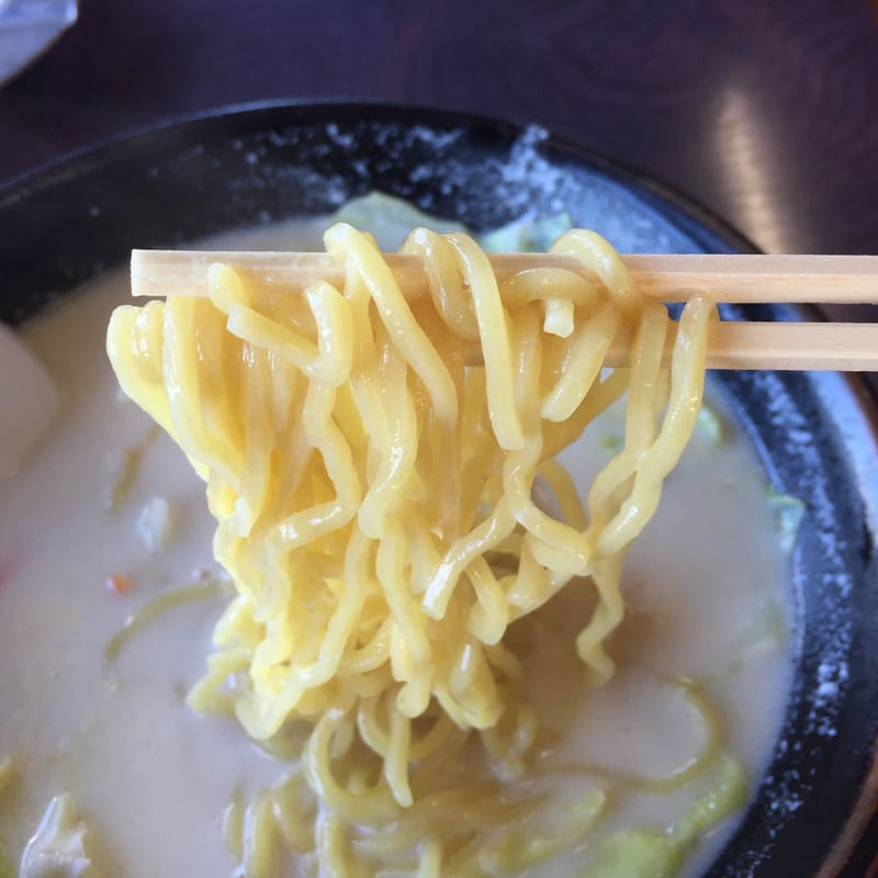 ラーメン大学 角館店 コーンクリームラーメン 麺