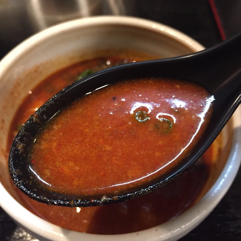 麺屋 歩(あゆみ) 辛痺つけ麺 伍辛 伍痺 つけ汁 スープ