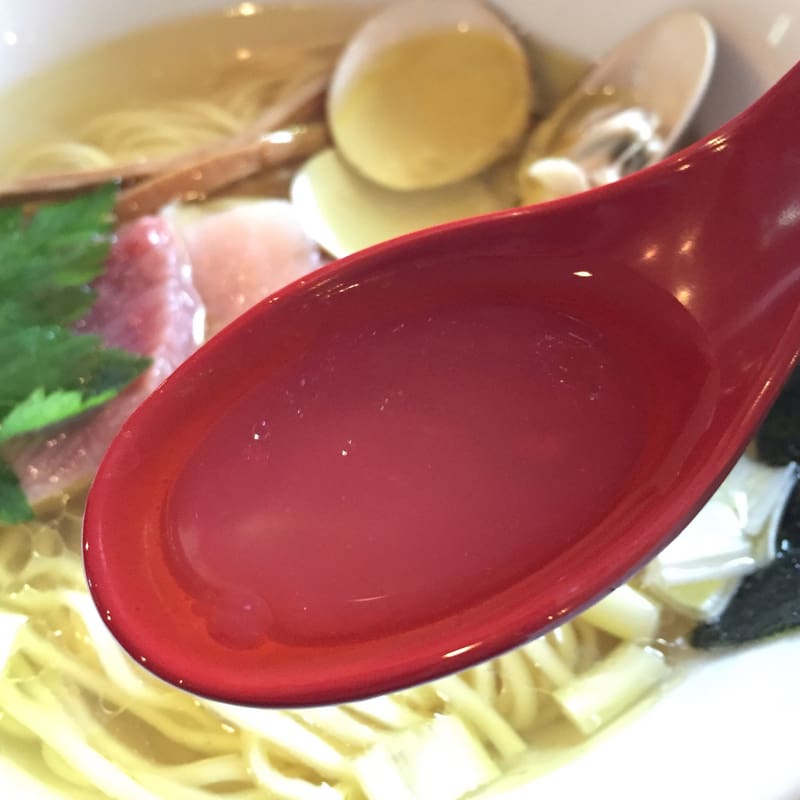 麺SAMURAI 桃太郎 ハマグリ塩 スープ