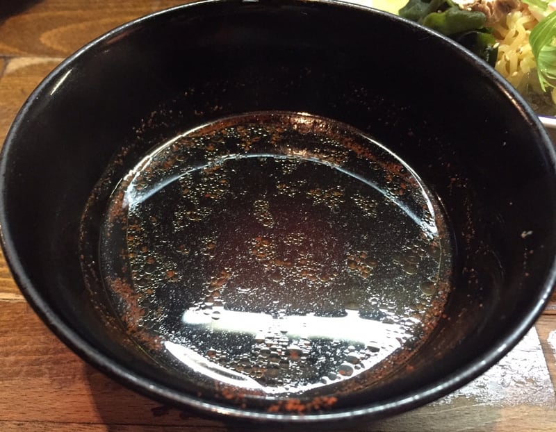瀧の頭 秋田市中通 辛つけメン つけ汁 スープ