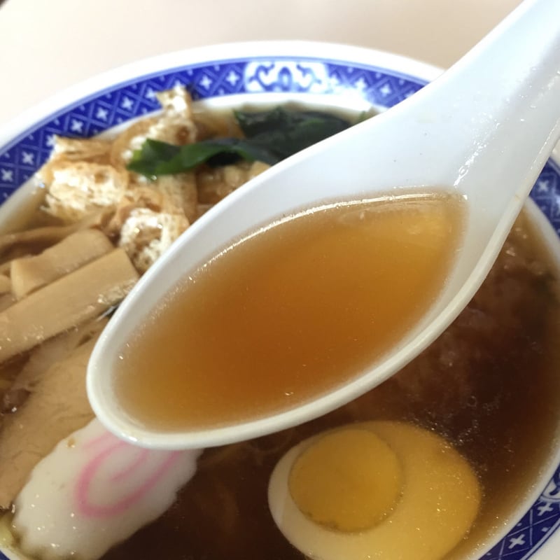 丹波食堂 秋田県大仙市大曲 天ぷら中華 スープ