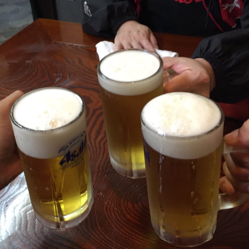 お食事処 焼き鳥とお食事の店 七番地 山形県鶴岡市 生ビール 乾杯