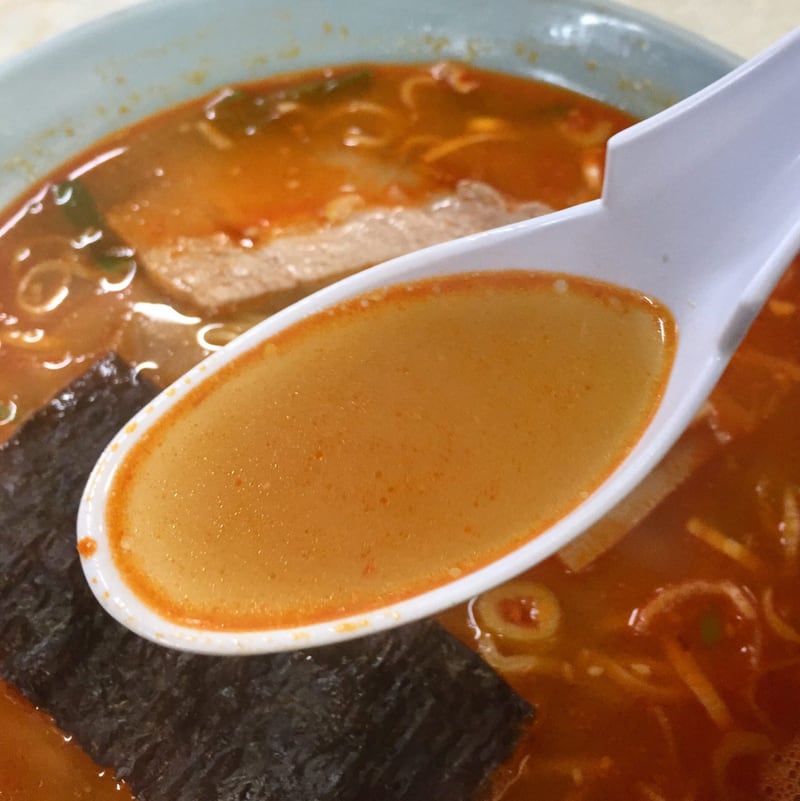 中華一番 秋田市手形 一番ラーメン 辛口ミソ スープ