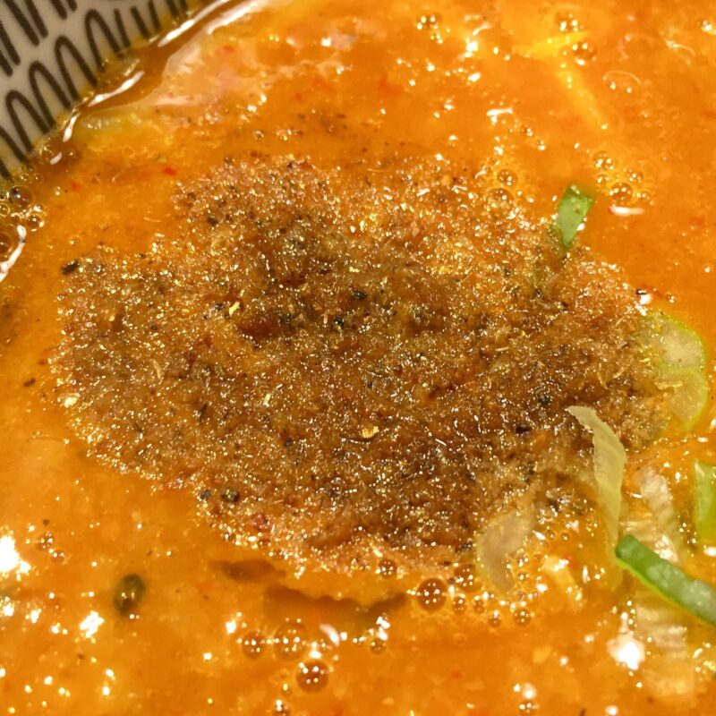 荒川らーめん魂 あしら 新潟県村上市切田 辛味噌つけめん 全粒粉つけめん つけ汁 スープ