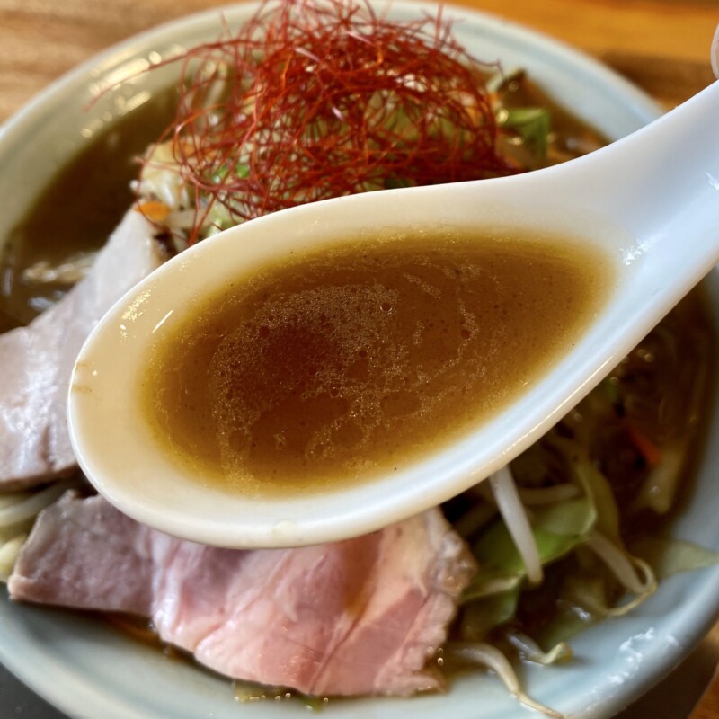 湯の台食堂 秋田県にかほ市象潟町横岡 タンメン スープ