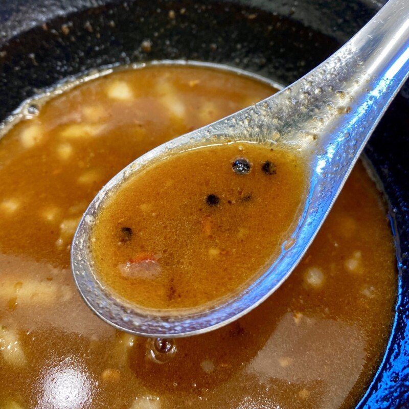 麺屋 羅漢 秋田県横手市条里 海老つけ麺 つけ汁 スープ