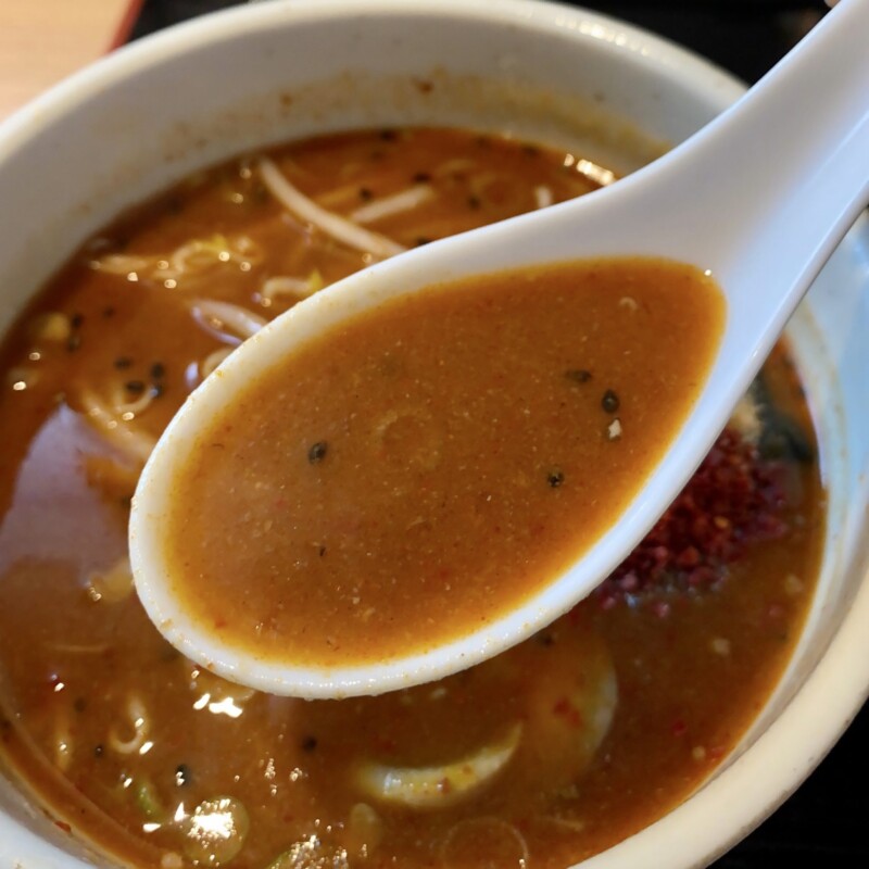 麺屋はつがい 北上店 岩手県北上市柳原町 辛つけめん つけ麺 つけ汁 スープ