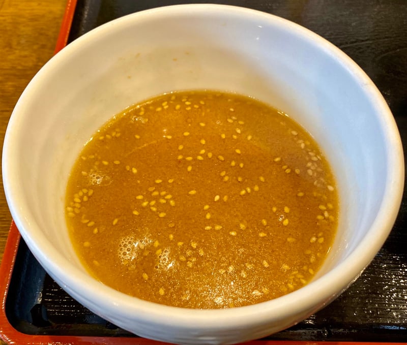ドライブイン虎屋 とらや 秋田県大館市岩瀬 虎屋味玉チャーシューつけ麺 特製味噌つけめん つけ汁 スープ
