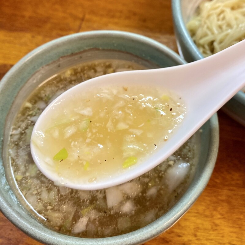 支那そばや 石巻 いしのまき 宮城県東松島市赤井 塩味 つけ麺 つけ汁 スープ
