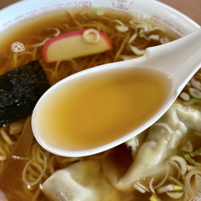 銀座食堂 宮城県柴田郡村田町 ワンタンメン 醤油ラーメン スープ