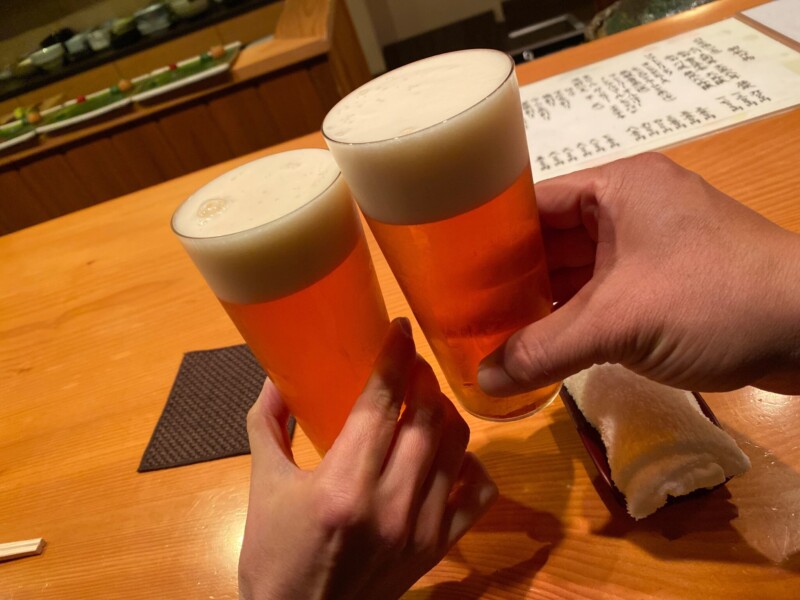 日本料理たかむら 秋田県秋田市大町 生ビール ガージェリーエステラ 乾杯