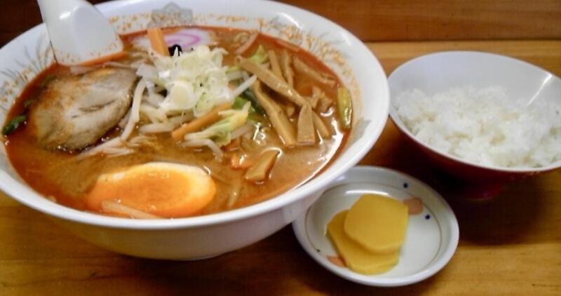 ラーメン奥家 秋田県秋田市南通 味噌ピリ辛ラーメン(大辛)