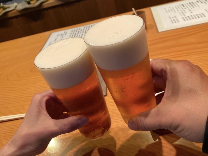 日本料理たかむら 秋田県秋田市大町 ガージェリーエステラ 生ビール 乾杯
