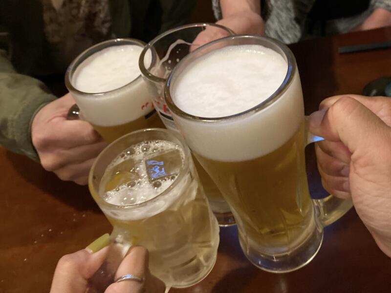 さしみの店 居魚屋 ちさか 秋田県大仙市大曲丸の内町 生ビール 乾杯