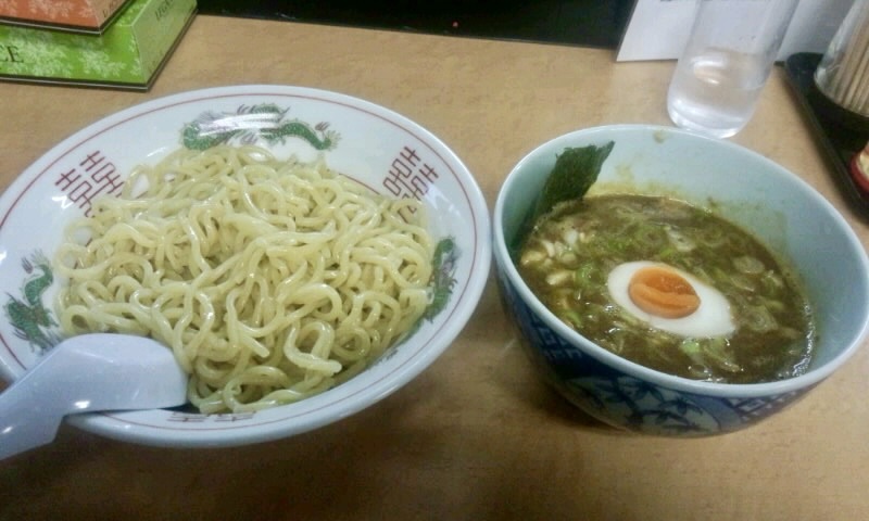 らーめん萬亀 秋田県秋田市山王 濃厚豚骨魚介系 つけ麺 つけめん(小)