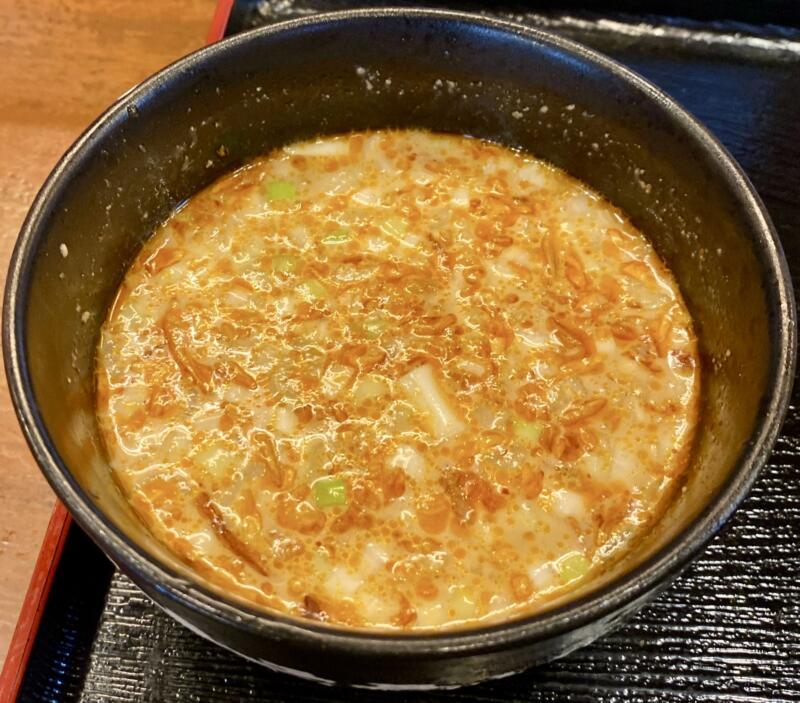 北海道らーめん おやじ本荘店 秋田県由利本荘市川口 冷やしつけ麺(小辛ごま風味) つけ汁 スープ