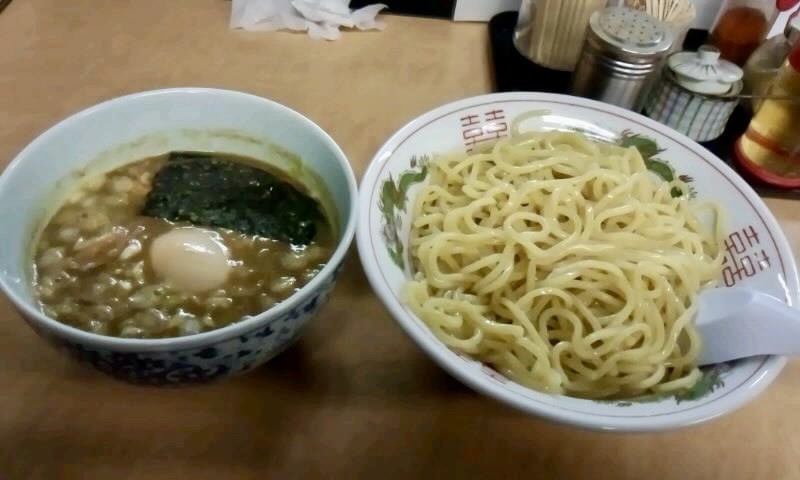 らーめん萬亀 秋田県秋田市山王 濃厚豚骨魚介系 つけ麺 つけめん(並)