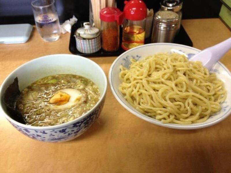 らーめん萬亀 秋田県秋田市山王 濃厚豚骨魚介 つけめん(並)