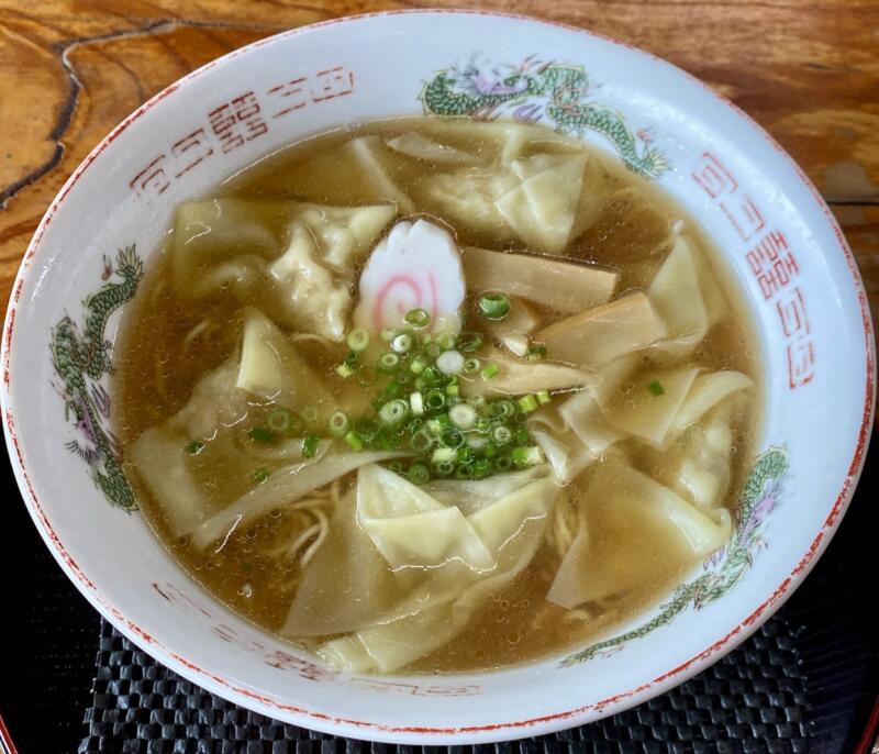 お食事処・観光釣り堀 孝和園 こうわえん 岩手県花巻市東和町東晴山 ワンタン麺 醤油らーめん 醤油ラーメン