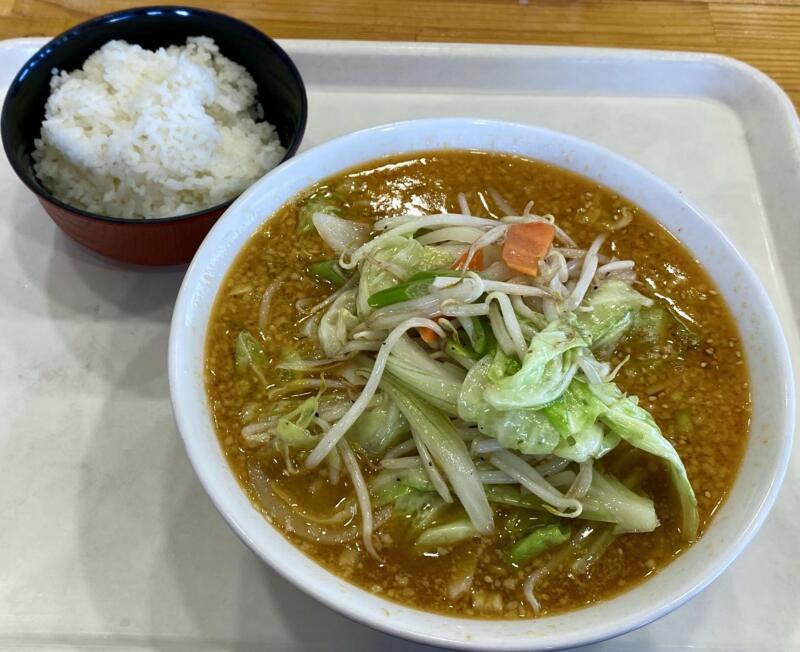 G食堂 大曲店 秋田県大仙市花館 ガイア大曲店内 ジャンク野菜炒め味噌ラーメン ライス