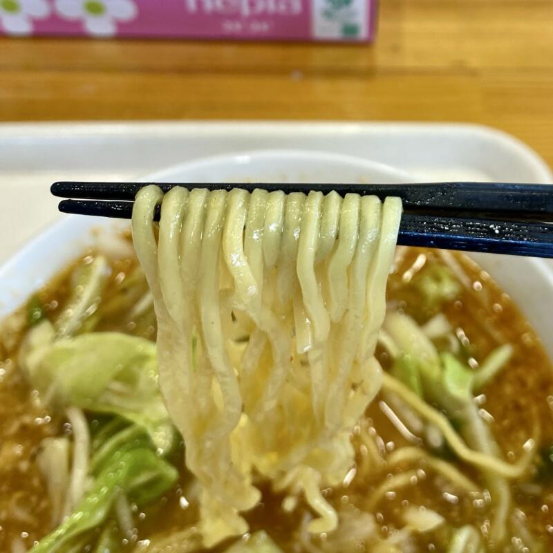 G食堂 大曲店 秋田県大仙市花館 ガイア大曲店内 ジャンク野菜炒め味噌ラーメン 麺