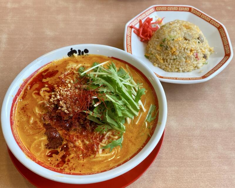 桃源花 富谷店 とうげんか とみやてん 宮城県富谷市鷹乃杜 四川担々麺 半チャーハンセット 炒飯