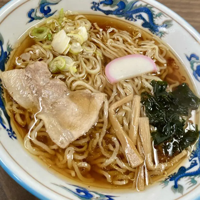 マルシメ食堂 マルシメ精肉店 山形県最上郡真室川町新町 真室川駅前 中華そば 醤油ラーメン 具