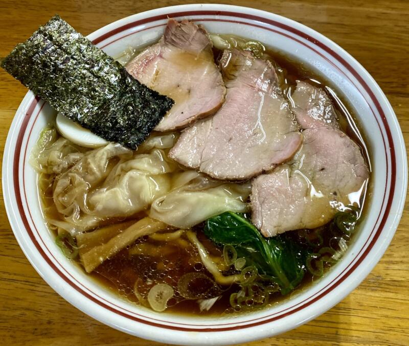 白河手打ち中華 くぬぎ 福島県福島市上野寺 手打ワンタンメン 雲呑麺 福島ご当地 白河ラーメン 醤油ラーメン