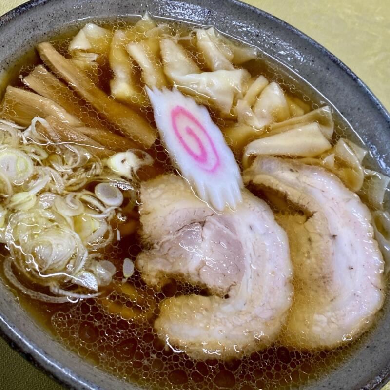 あたごや食堂 福島県会津若松市東山町石山 手打ちワンタンメン わんたん麺 雲呑麺 醤油ラーメン 具