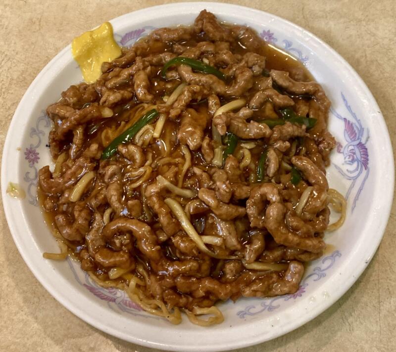 中華料理 ﻿栄龍 東京都台東区入谷 入谷駅 牛肉入り焼きそば