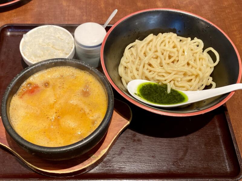 節系とんこつらぁ麺 おもと らーめんおもと 宮城県仙台市泉区南中山 丸ごとトマトつけ麺 〆のチーズリゾット付き