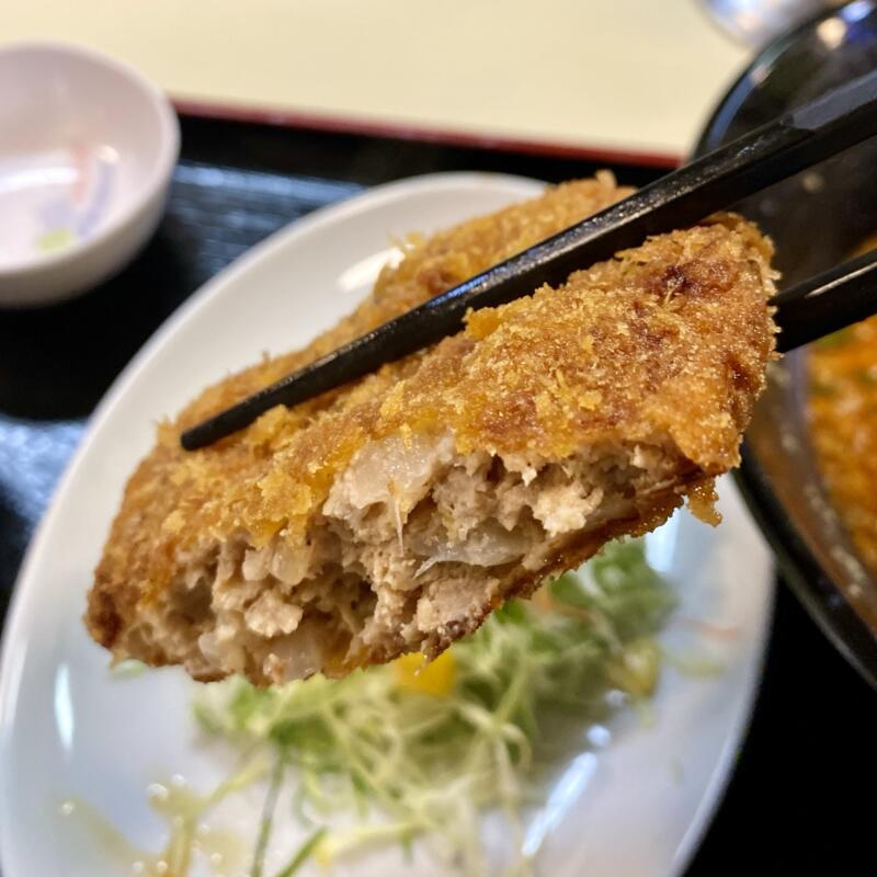 肉みそラーメン 日吉丸 福島県郡山市菜根 Aセット 元祖肉みそラーメン メンチカツ 半ライス 納豆