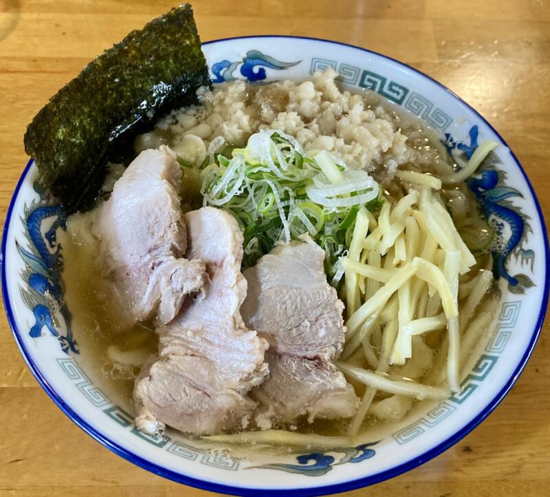 自家製麺 佐藤 秋田県大仙市大曲上栄町 太麺背脂中華塩 ケンちゃんラーメンインスパイア 塩ラーメン