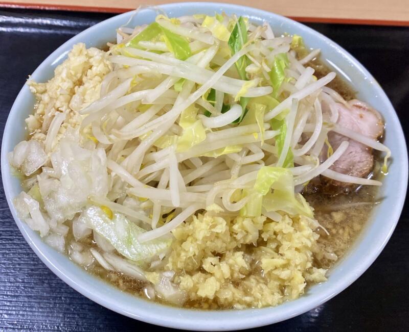 らーめん 蓮 れん 福島県福島市上名倉 小ラーメン 豚骨ラーメン 二郎系ラーメン ニンニク ショウガ 刻みタマネギ