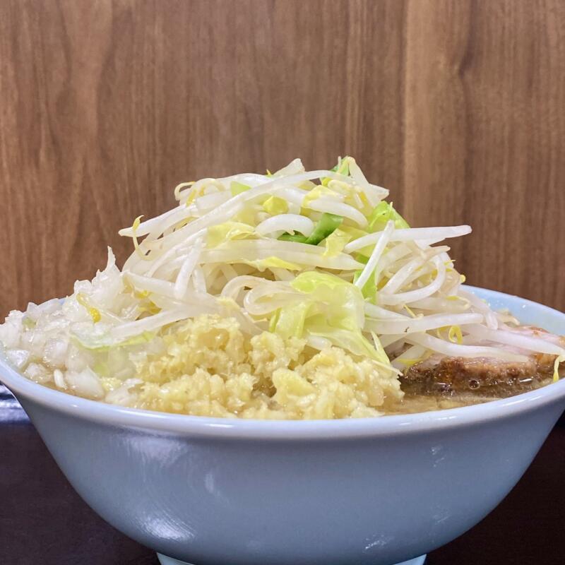 らーめん 蓮 れん 福島県福島市上名倉 小ラーメン 豚骨ラーメン 二郎系ラーメン ニンニク ショウガ 刻みタマネギ 具