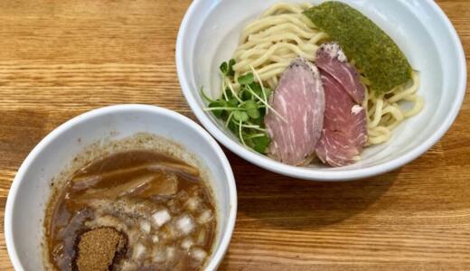 麺のご馳走花うさぎ＠秋田県仙北市角館町にて濃厚豚骨つけめん(魚粉)をオーダー！自家製麺が美味しいキレのある豚骨魚介系つけ麺♪