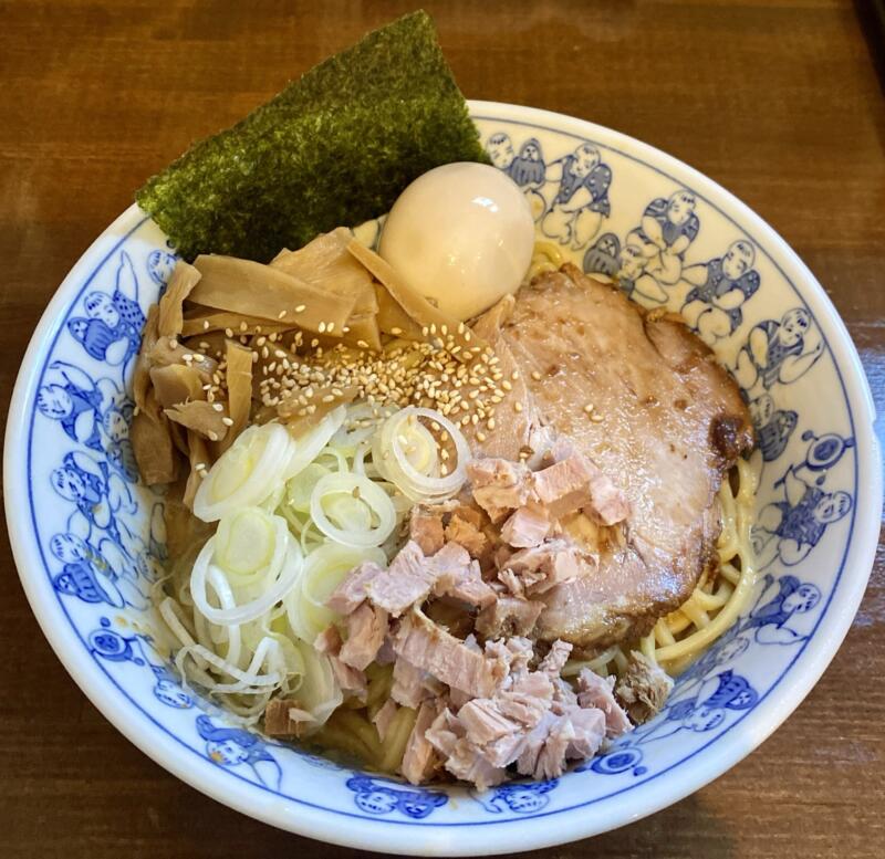 らーめん萬亀 ばんき 秋田県秋田市中通 秋田駅前 つけ油そば味噌 つけ汁 スープ あっさり