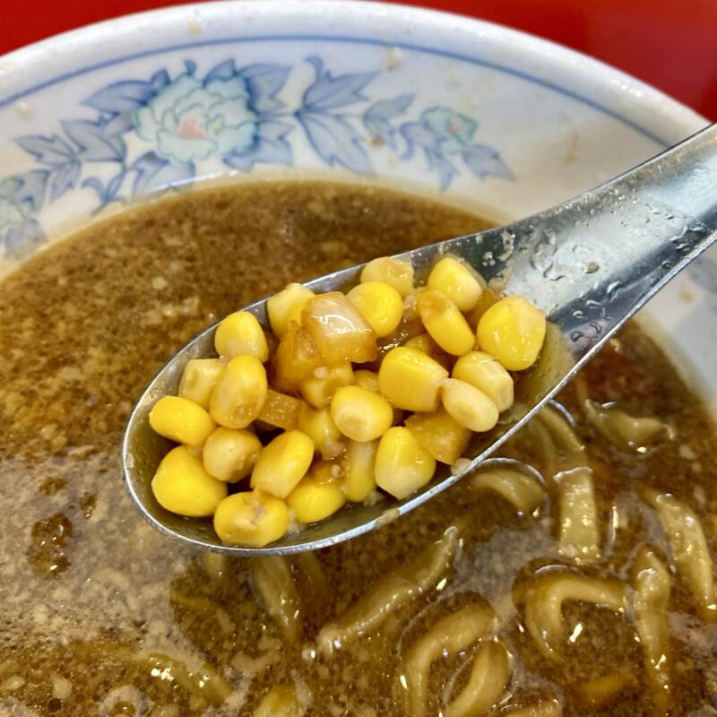 中華亭 三条中華亭 新潟県三条市西裏館 コーン中華 大油 燕背脂ラーメン 背脂醤油ラーメン 穴あきレンゲ