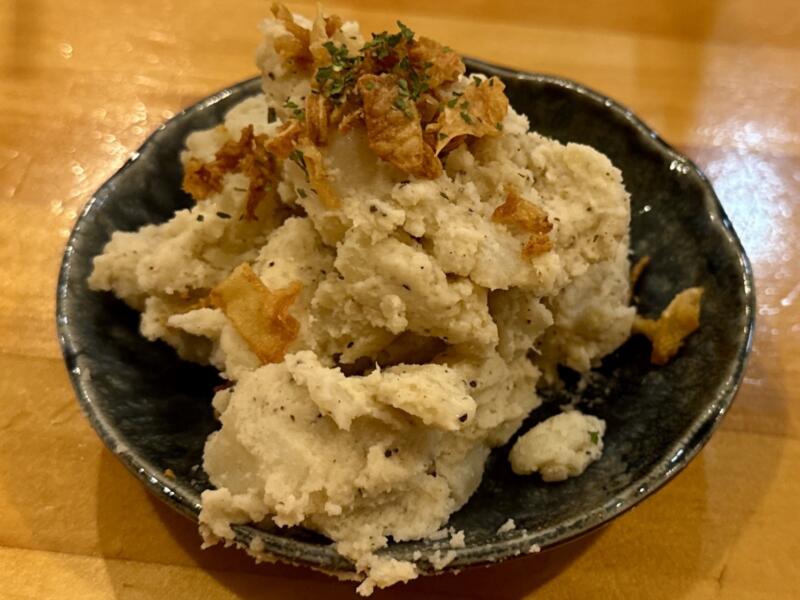 焼きとん まるいち 茨城県水戸市宮町 水戸駅前 ガーリックポテサラ