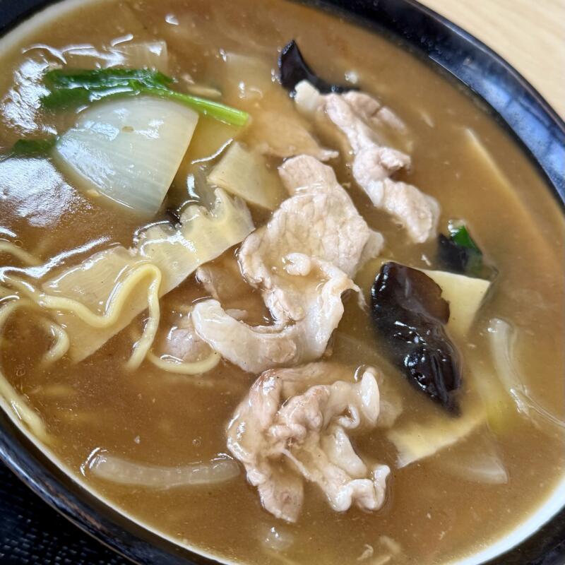 お食事処 えのき えのき食堂 秋田県秋田市寺内三千刈 うまにメン 餡掛けラーメン 具