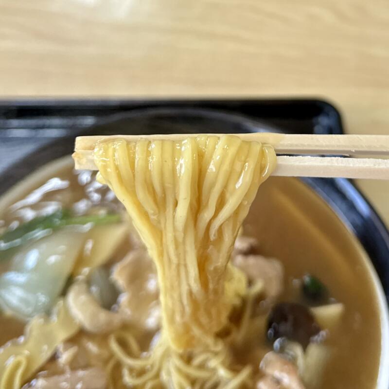お食事処 えのき えのき食堂 秋田県秋田市寺内三千刈 うまにメン 餡掛けラーメン 麺