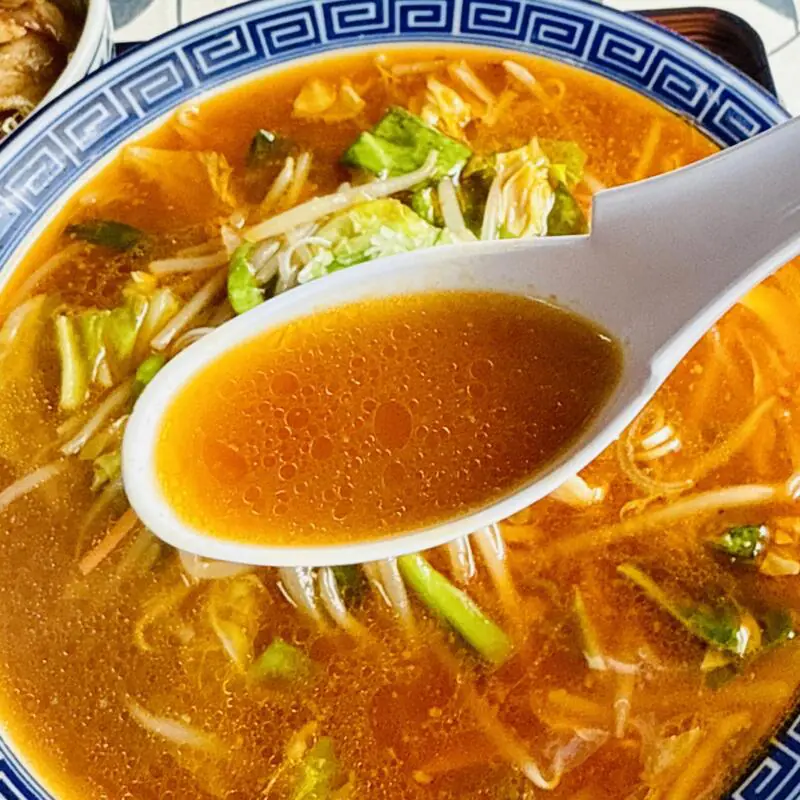 千里十里 ちりとり 秋田県湯沢市表町 辛味噌ラーメン スープ