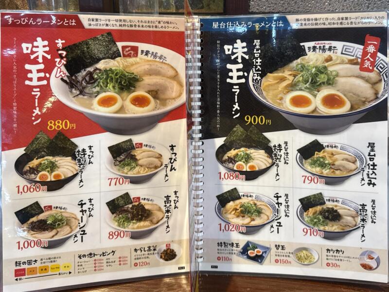 久留米ラーメン清陽軒 諏訪野町本店 福岡県久留米市諏訪野町 メニュー