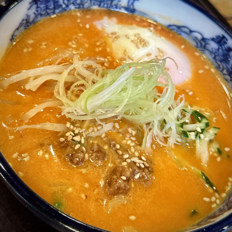 海鮮たくみ 宮城県大崎市田尻沼部 旧田尻町 冷やし担々麺 釜揚げしらす山椒丼 ハーフ＆ハーフセット 具