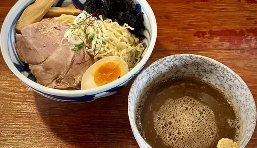 麺屋 十郎兵衛＠秋田県大仙市上栄町にて朝つけ麺をオーダー！レギュラーの濃厚豚骨魚介系つけ麺をライトにアレンジした期間数量限定メニュー♪