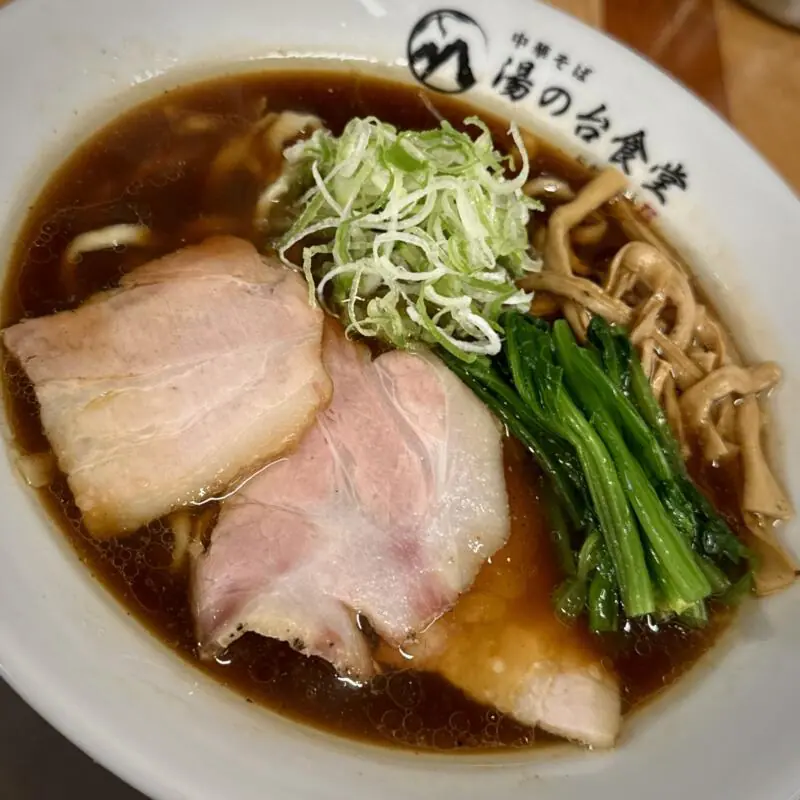 中華そば 湯の台食堂 にかほ本店 秋田県にかほ市象潟町横岡 中華そば 醤油 小 醤油ラーメン 具