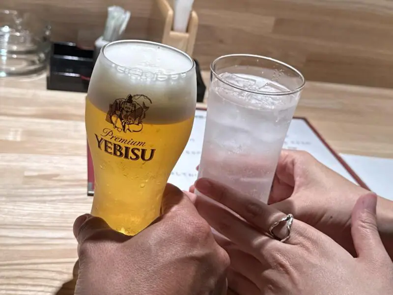 和がまま わがまま 秋田県由利本荘市谷地町 生ビール 乾杯