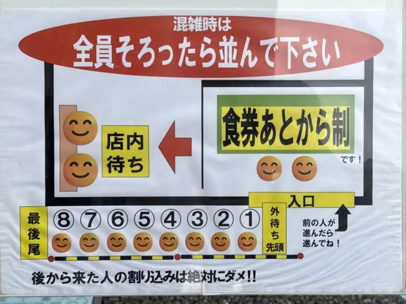 拉麺ろはん 宮城県柴田郡大河原町 満席時 行列 並び方 営業案内