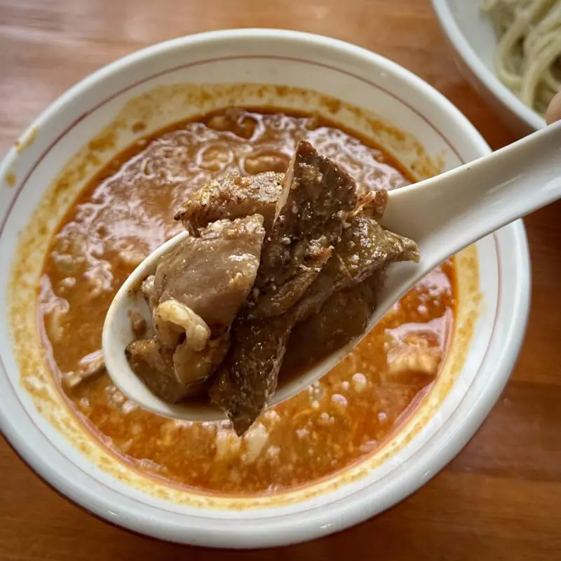 拉麺ろはん 宮城県柴田郡大河原町 辛味噌のつけ麺 具