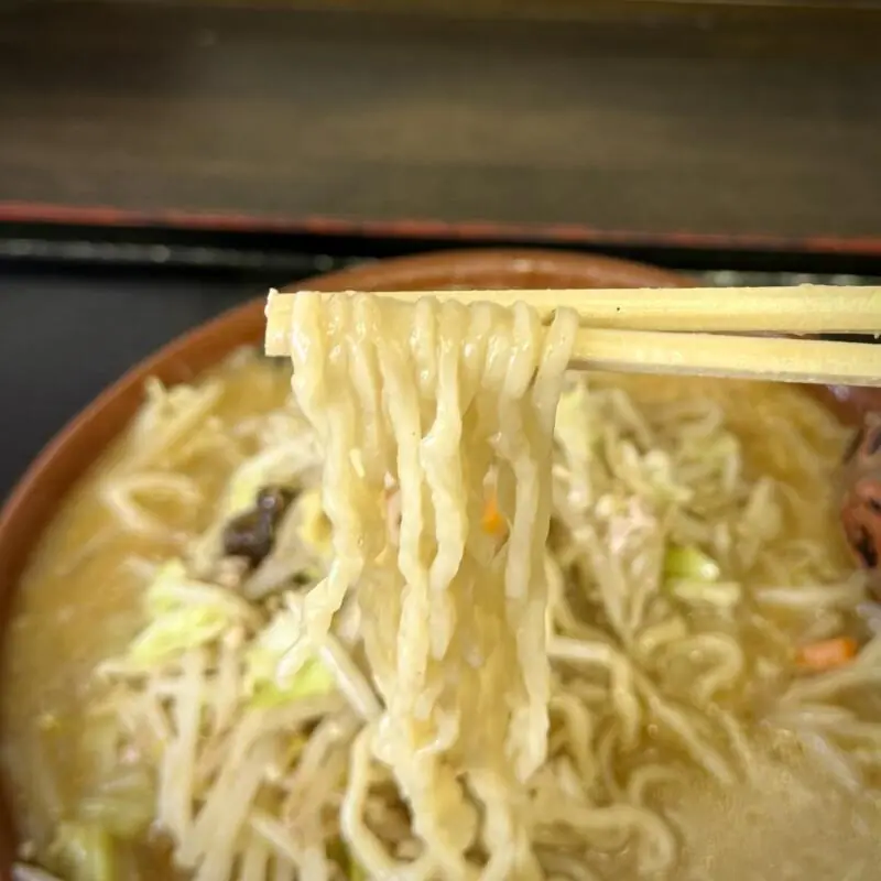 大衆食堂 中華そば たんぼめへ 山形県新庄市五日町 元祖みそ中華 味噌ラーメン 麺